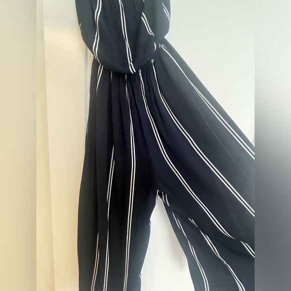 Silence + Noise Jackson Strapless Culotte Jumpsuit -Navy Striped - Picture 8 of 8
